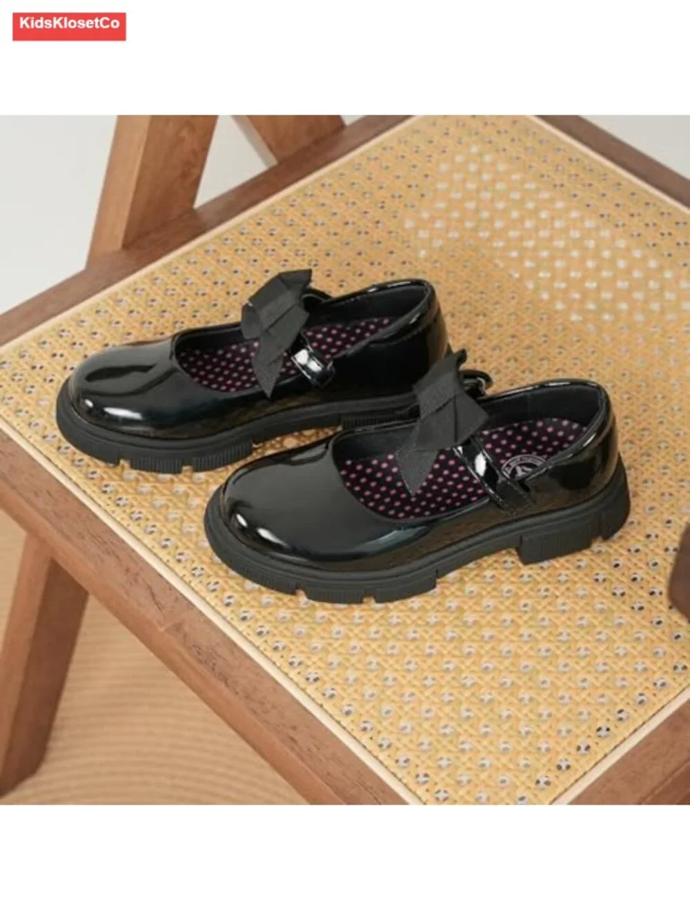 Girls Mary Jane School Shoes Black Uniform Dress Flats Wedding Party Shoes